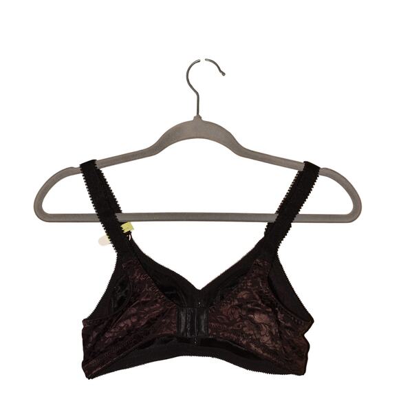 BALI NEW $44 Double Support Lace Wireless Bra‎ Black 36B - Picture 2 of 3